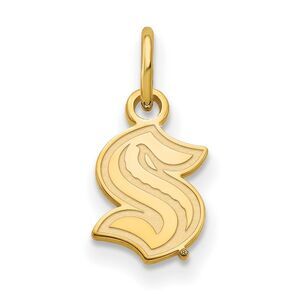 14K Gold Plated Sterling Silver NHL Seattle Kraken XS (Tiny) Charm